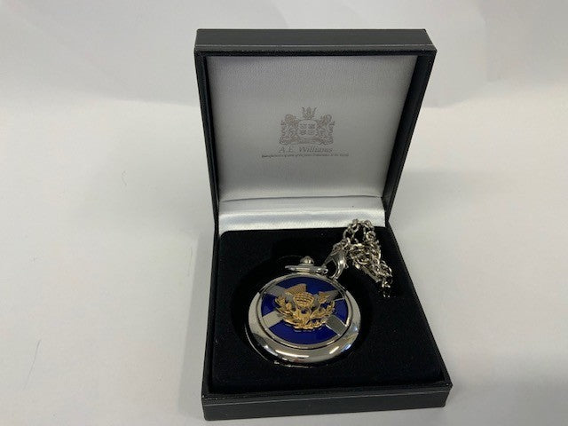 4948 Blue Saltire & Thistle Pocket Watch