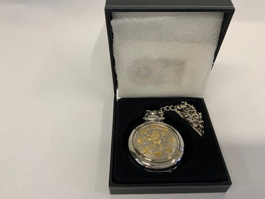 4956TT Rampant lion 2 Tone Pocket Watch