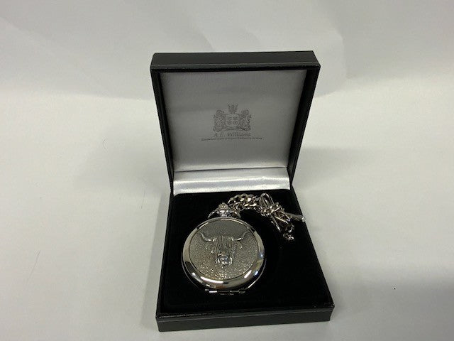 4979 Highland Cow Pocket Watch