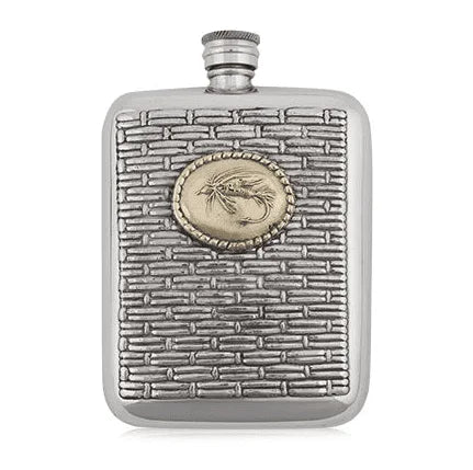 6oz Luxury Woven Fly Fishing Hip Flask