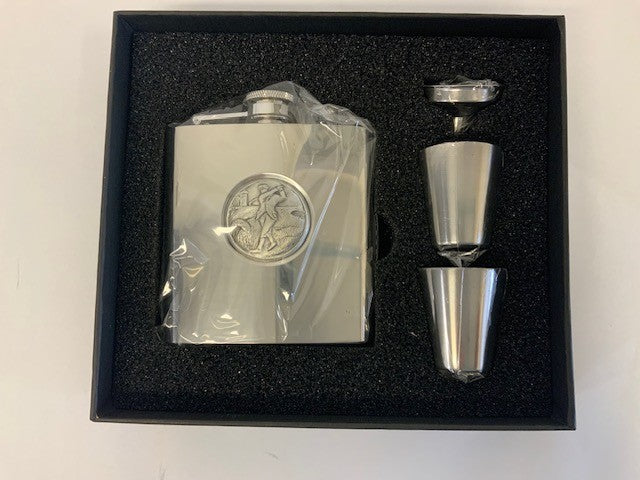 Golfer Flask With Nip Vessels & Pourer