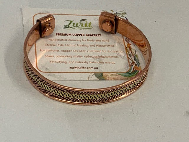Golden Braid Aura Copper Bracelet