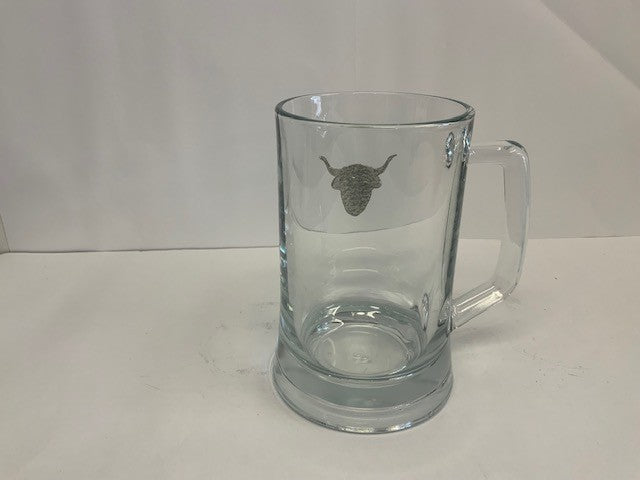 Highland Cow Glass Tankard