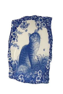 Soap Dish - Blue Victoria Cat