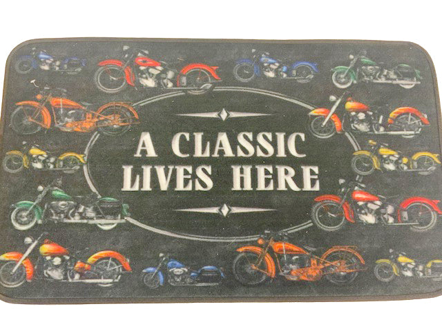 Floor Mat- Classic Motorcycle