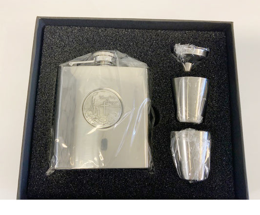 Lest We Forget Hip Flask Cross