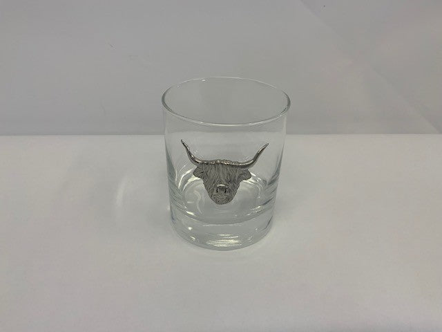 Highland Cow Glass Tumbler