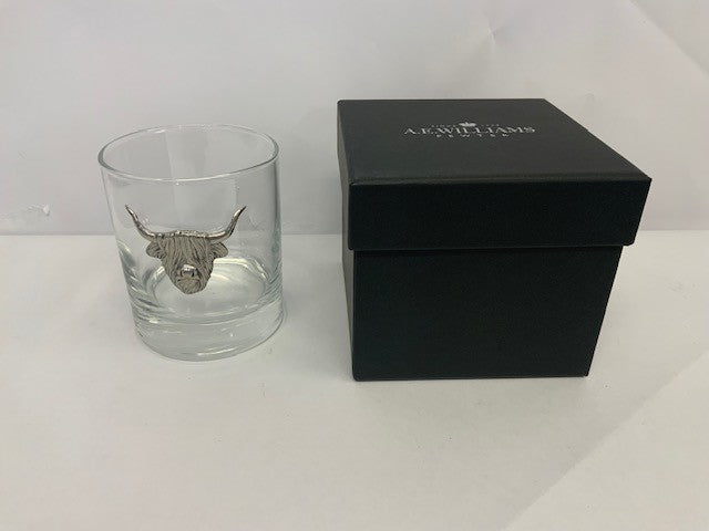 Highland Cow Glass Tumbler