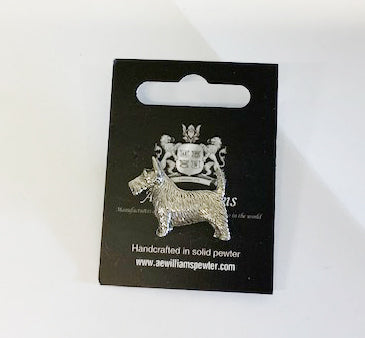 Scottish Terriers Pewter Lapel Pin (Broche)