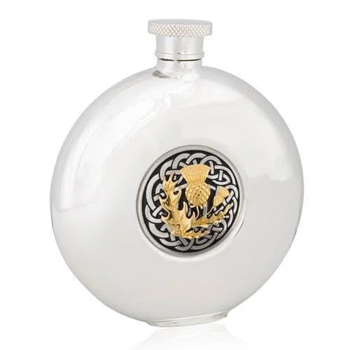 Celtic Thistle Two Tone Round Flask