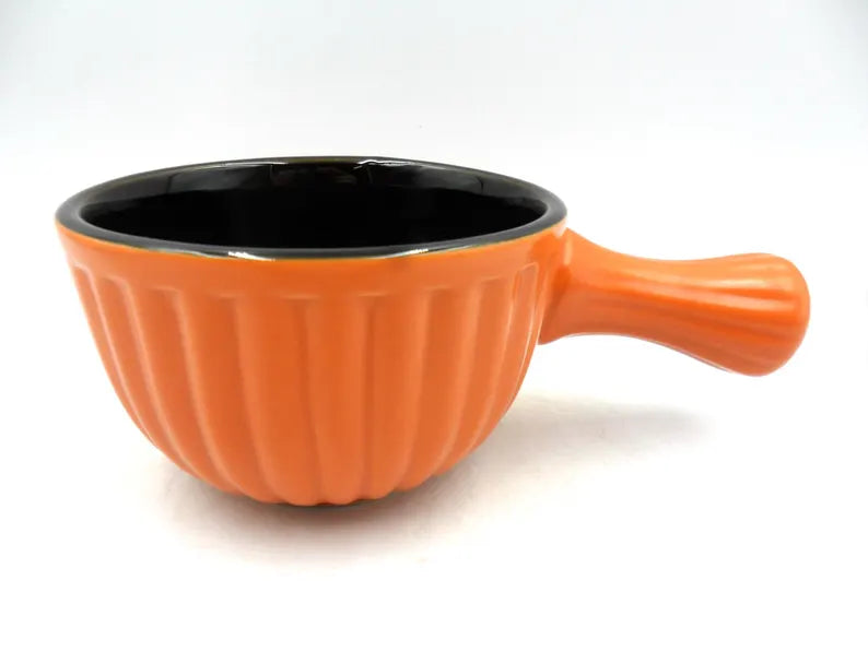 Large Handled Bowl - Orange