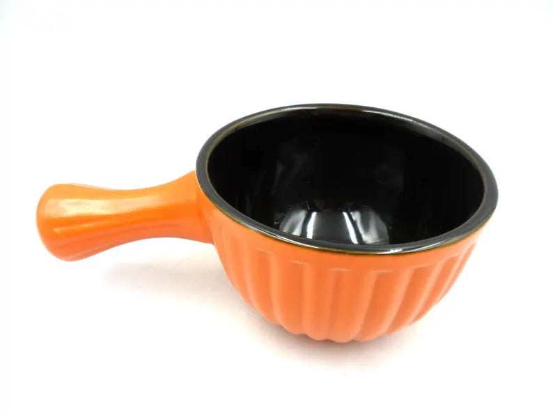 Large Handled Bowl - Orange
