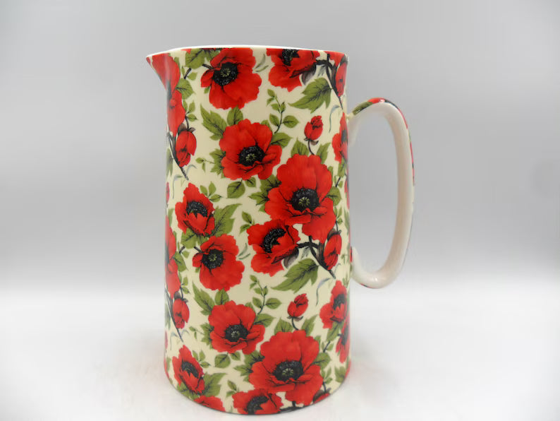 4 Pint Jug Poppy Chintz - extra large size