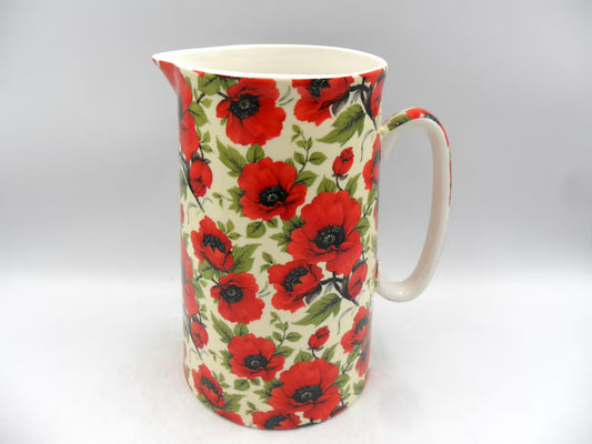 4 Pint Jug Poppy Chintz - extra large size