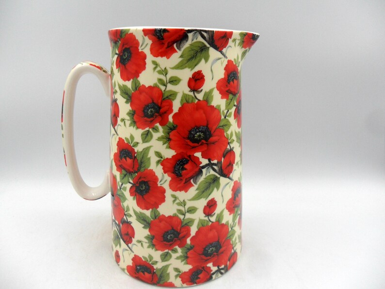 4 Pint Jug Poppy Chintz - extra large size