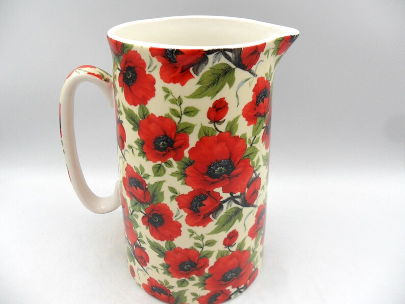 4 Pint Jug Poppy Chintz - extra large size