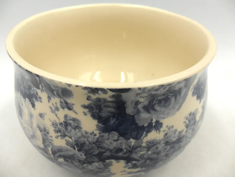 Large Sugar Bowl - Blue Rose