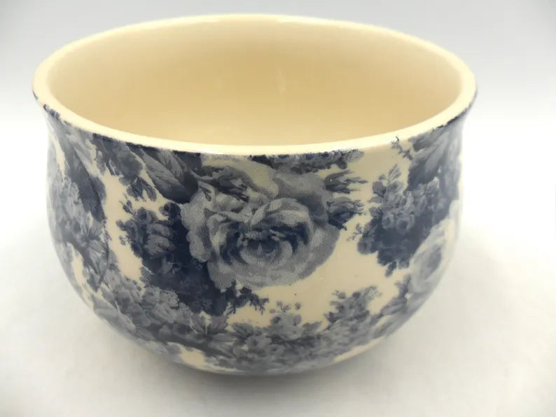Large Sugar Bowl - Blue Rose