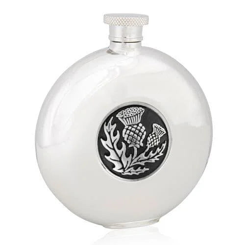 Scottish Thistle Round Flask